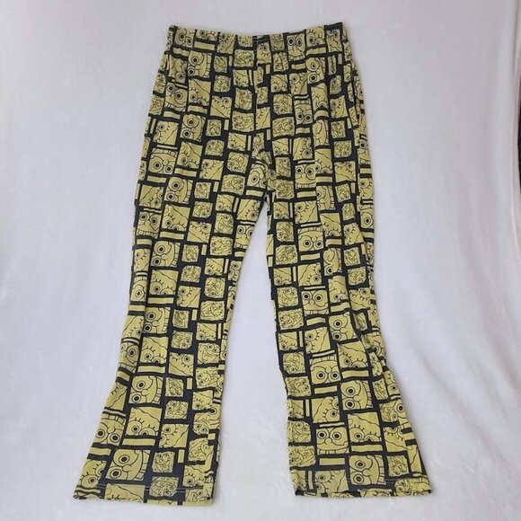 SpongeBob SquarePants Women's Pajama Pants XL Yellow - Picture 3 of 8